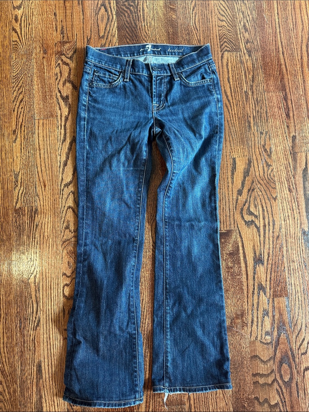 7 For All Mankind Dark Blue Flare Jeans